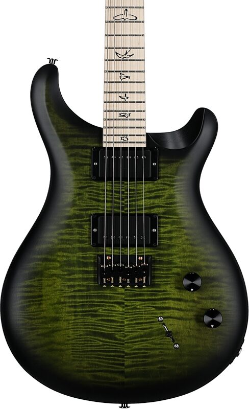 PRS Paul Reed Smith Dustie Waring CE 24 Hardtail Limited Edition Electric Guitar (with Gig Bag), Jade Smokeburst, Body Straight Front