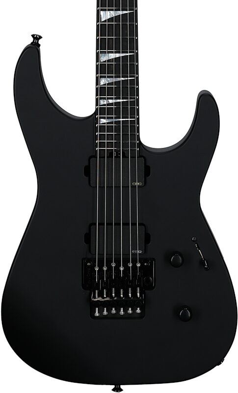 Jackson American Soloist SL2MG Electric Guitar (with Case), Ebony Satin Black, Body Straight Front