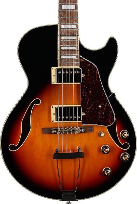 Ibanez AG75G Artcore Hollowbody Electric Guitar, Brown Sunburst, Body Straight Front