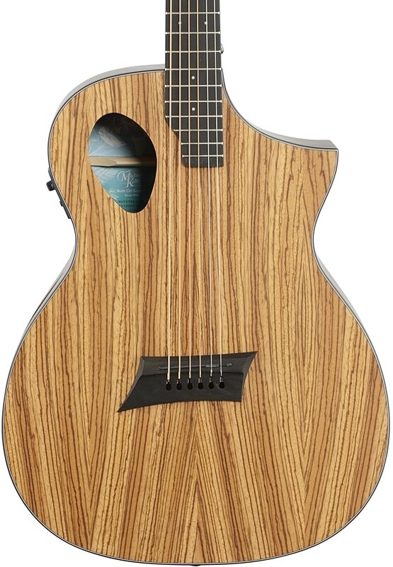 Michael Kelly Forte Exotic Zebra Acoustic-Electric Guitar, Scratch and Dent, Body Straight Front