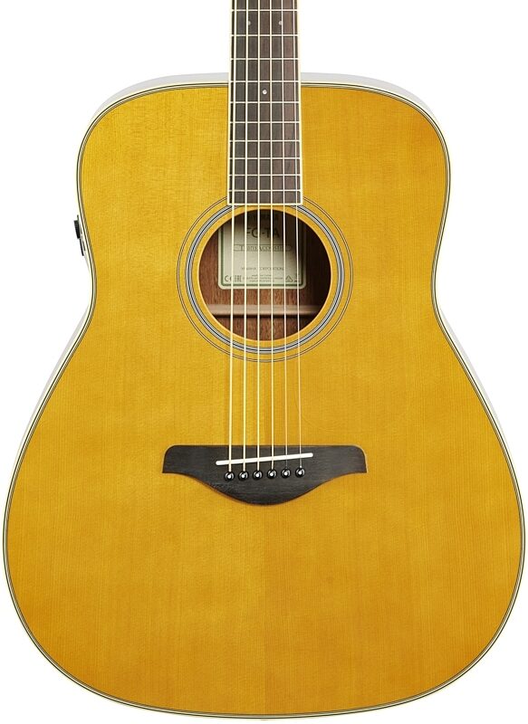 Yamaha FG-TA Dreadnought TransAcoustic Acoustic-Electric Guitar, Vintage Tint, Body Straight Front