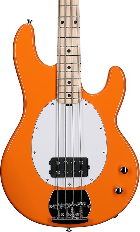 Sterling Intro Series StingRay Electric Bass, Sunrise Orange, Body Straight Front