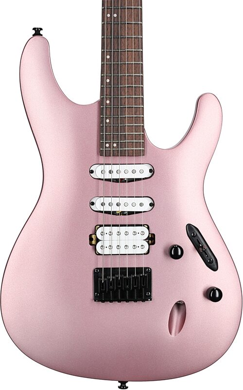 Ibanez S561 Electric Guitar, Pink Gold Metallic Matte, Body Straight Front