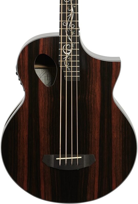 Michael Kelly Dragonfly 4 Port Acoustic-Electric Bass Guitar, Ovangkol Fingerboard, Java, Body Straight Front