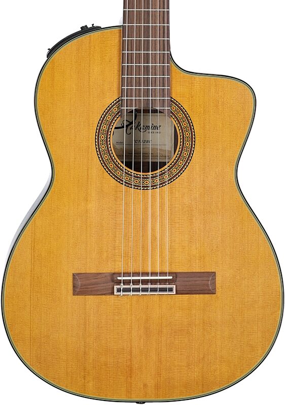 Takamine TC132SC Classical Acoustic-Electric Guitar (with Case), Gloss Natural, Blemished, Body Straight Front