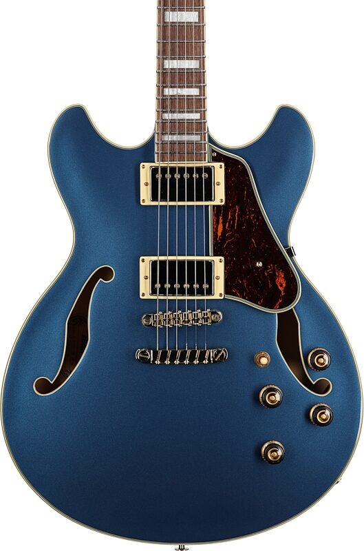 Ibanez AS73G Artcore Semi-Hollowbody Electric Guitar, Prussian Blue Metallic, Body Straight Front