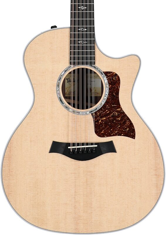 Taylor 454ce Grand Auditorium Cutaway Acoustic-Electric Guitar, 12-String, Natural, Body Straight Front
