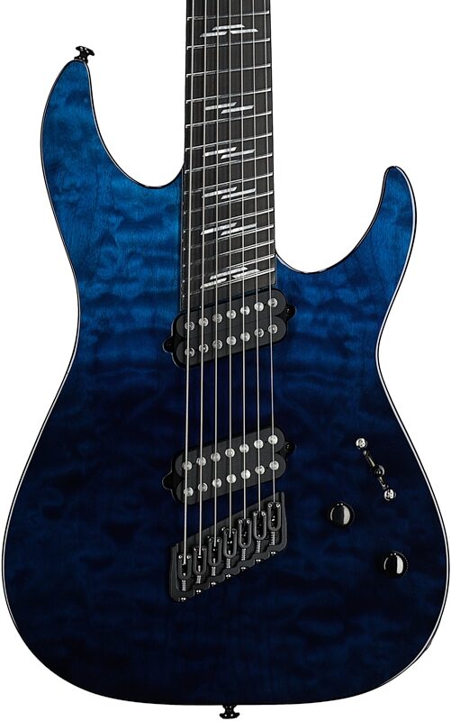 Schecter Reaper 7 Elite Multiscale Electric Guitar, 7-String, Deep Ocean Blue, Scratch and Dent, Body Straight Front
