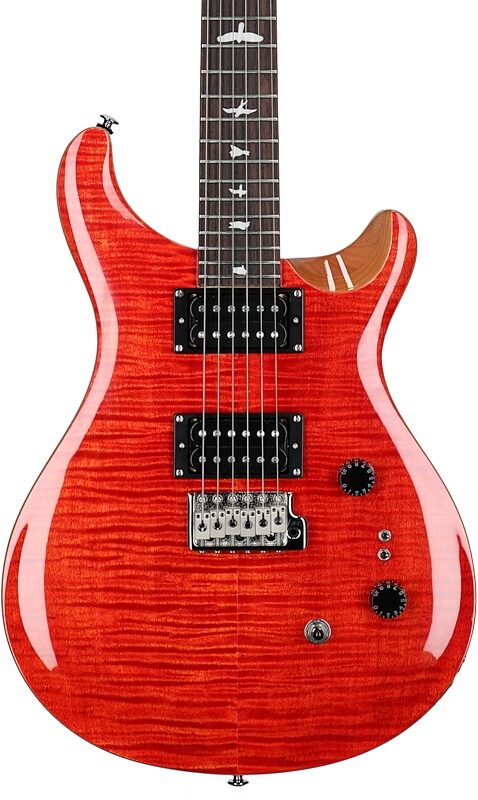 PRS Paul Reed Smith SE Custom 24-08 Electric Guitar (with Gig Bag), Blood Orange, Body Straight Front