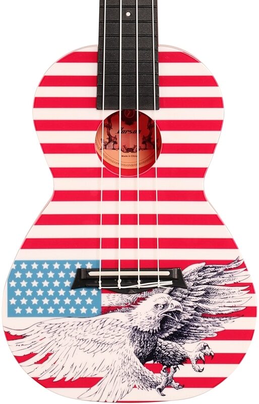 Vorson AUP2 Concert Ukulele, American Flag, Body Straight Front