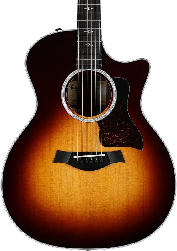 Taylor 414ce-R Grand Auditorium Acoustic-Electric Guitar (with Case), Tobacco Sunburst, with Hard Case, Body Straight Front