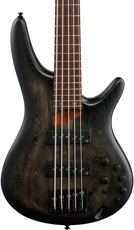 Ibanez SR605E Electric Bass, 5-String, Black Stained Burst, Body Straight Front