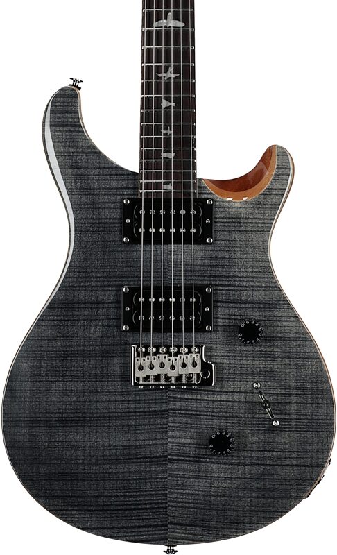 PRS Paul Reed Smith SE Custom 24 Electric Guitar (with Gig Bag), Charcoal, Blemished, Body Straight Front