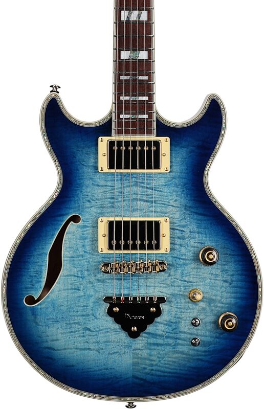 Ibanez AR520HFM Electric Guitar, Light Blue Burst, Body Straight Front