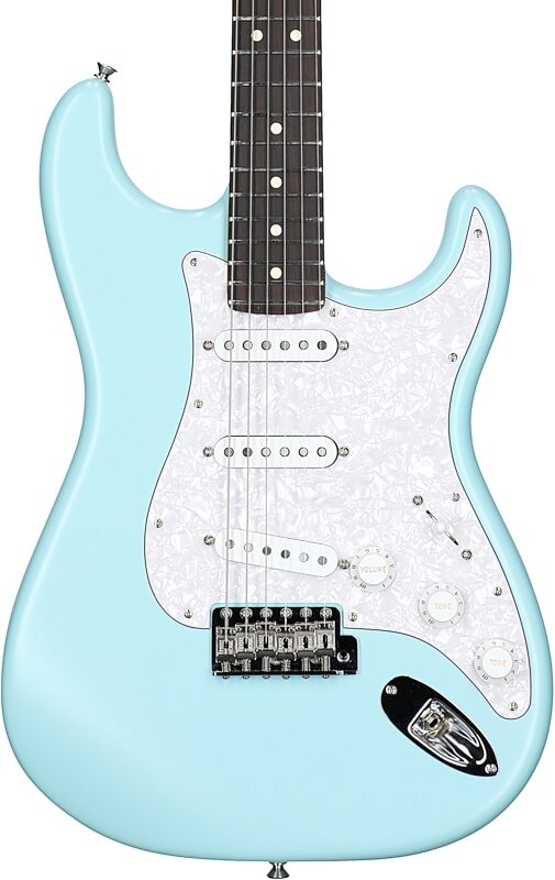 Fender Limited Edition Cory Wong Stratocaster Electric Guitar (with Case), Daphne Blue, Body Straight Front