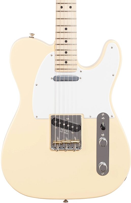 Fender American Performer Telecaster Electric Guitar, Maple Fingerboard (with Gig Bag), Vintage White, Body Straight Front