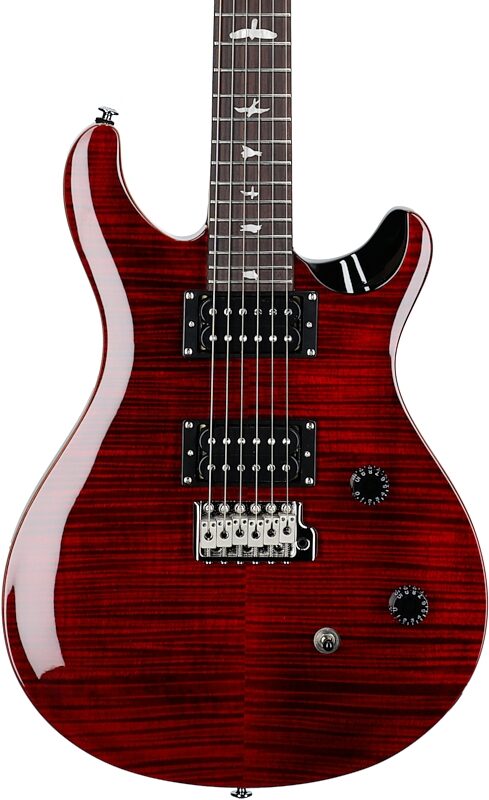 PRS Paul Reed Smith SE CE 24 Electric Guitar (with Gig Bag), Black Cherry, Body Straight Front