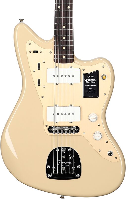 Fender Vintera II '50s Jazzmaster Electric Guitar, Rosewood Fingerboard (with Gig Bag), Desert Sand, Body Straight Front