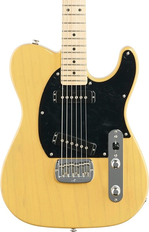 G&L Fullerton Deluxe ASAT Special Electric Guitar (with Gig Bag), Butterscotch, Body Straight Front