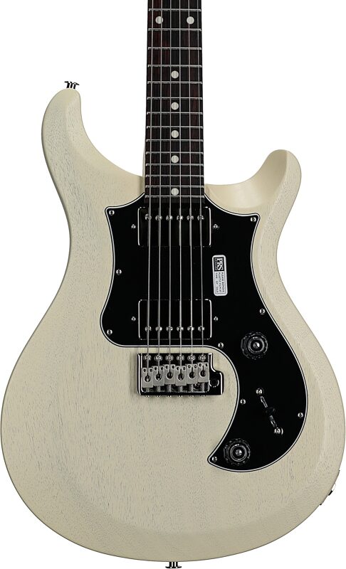 PRS Paul Reed Smith S2 Standard 24 Satin Pattern Thin Electric Guitar (with Gig Bag), Antique White, Body Straight Front