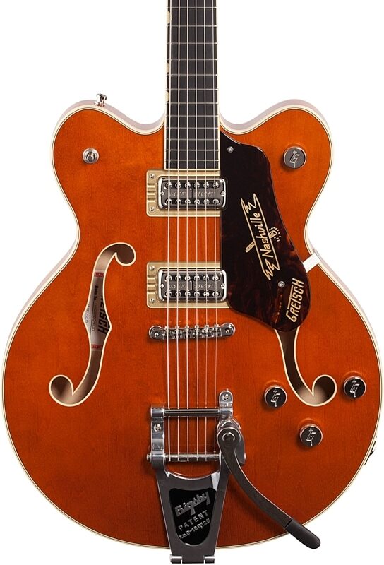 Gretsch G6620T Players Edition Nashville Center Block Double-Cut Electric Guitar (with Case), Roundup Orange, Body Straight Front