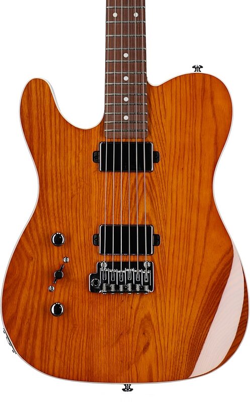 Schecter PT Van Nuys Electric Guitar, Left-Handed, Gloss Natural Ash, Body Straight Front