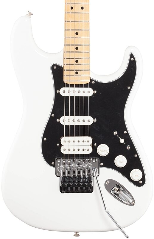 Fender Player Stratocaster HSS Floyd Rose Electric Guitar, with Maple Fingerboard, Polar White, Body Straight Front