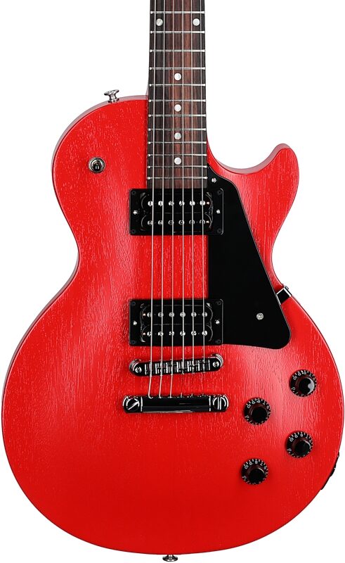 Gibson Les Paul Modern Lite Electric Guitar (with Soft Case), Cardinal Red Satin, Body Straight Front