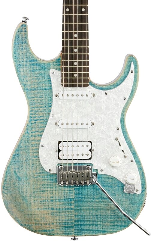 Michael Kelly 1963 Electric Guitar, Ebony Fingerboard, Blue Jean Wash, Body Straight Front