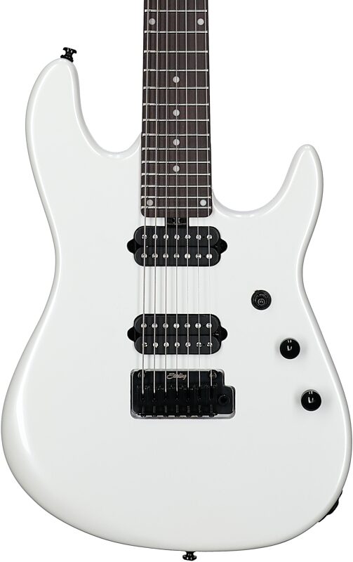 Sterling by Music Man Jason Richardson 7 Cutlass Electric Guitar, 7-String, Pearl White, Body Straight Front