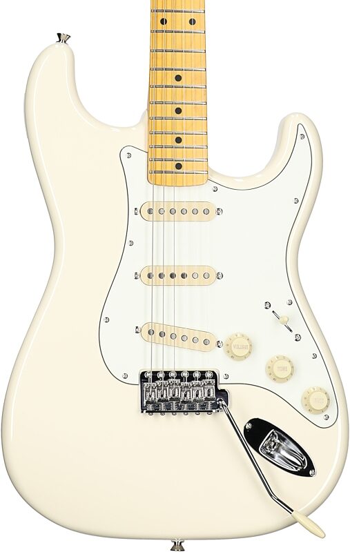 Fender JV Modified '60s Stratocaster Electric Guitar, with Maple Fingerboard (and Gig Bag), Olympic White, Body Straight Front