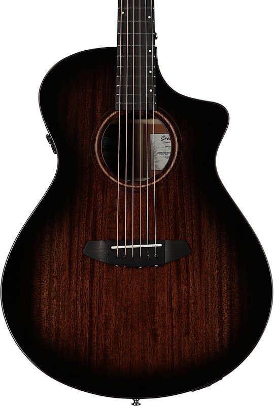 Breedlove Organic Pro Wildwood Concert CE Acoustic-Electric Guitar (with Gig Bag), Suede, Body Straight Front