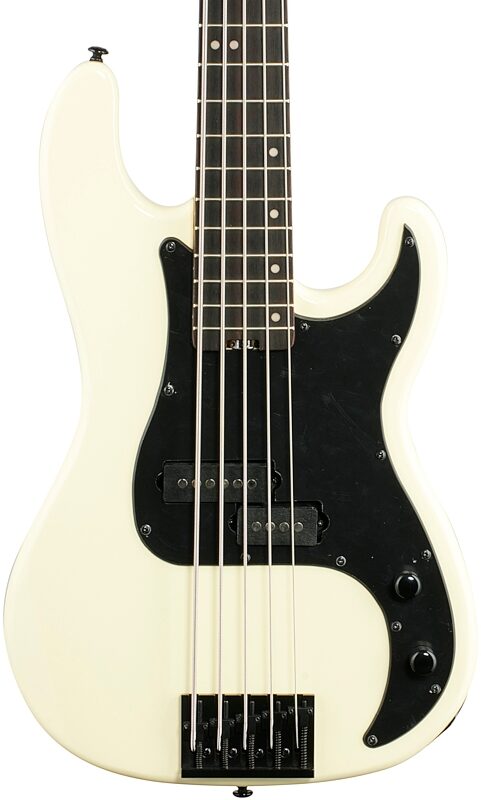 Schecter P-5 Bass Guitar, 5-String, Ivory, Body Straight Front