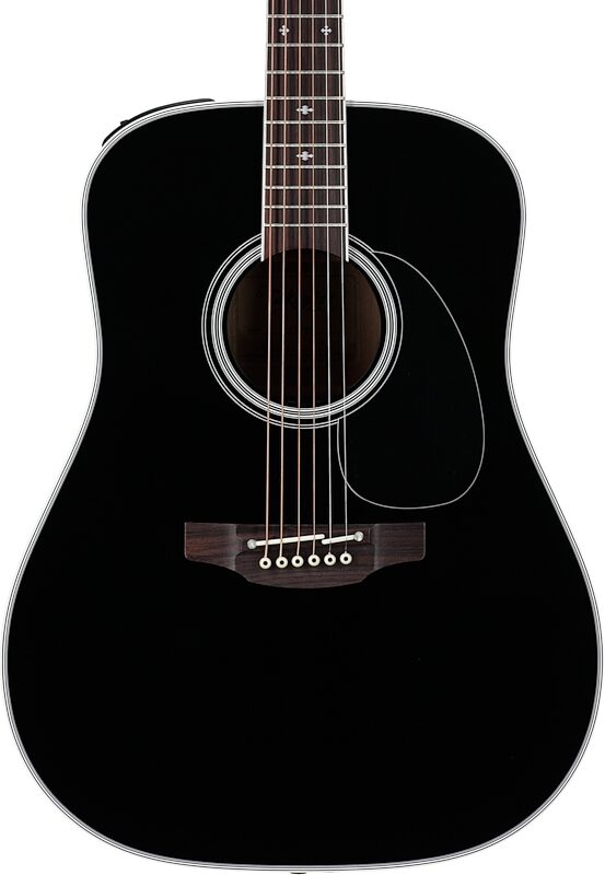 Takamine Limited Edition FT341 Acoustic-Electric Guitar (with Gig Bag), Black, Body Straight Front