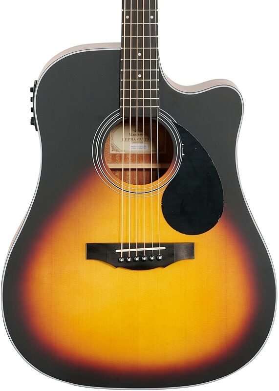 Kepma K3 Series D3-130 Acoustic-Electric Guitar, Sunburst Matte, with K1 Pickup, Body Straight Front