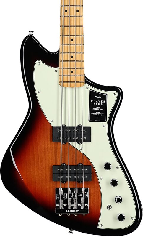 Fender Player Plus Meteora Active Bass, Maple Fretboard (with Gig Bag), 3-Color Sunburst, Body Straight Front