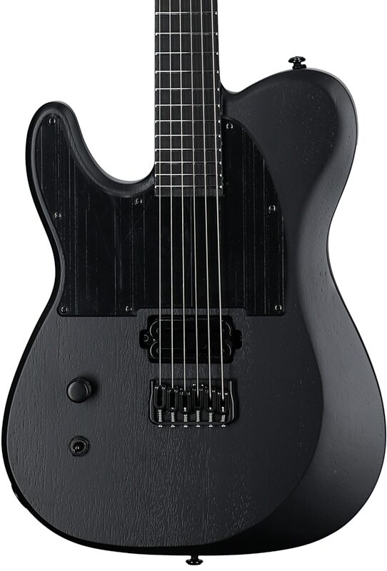 Schecter PT Black Ops Electric Guitar, Left-Handed, Satin Black Open Pore, Body Straight Front