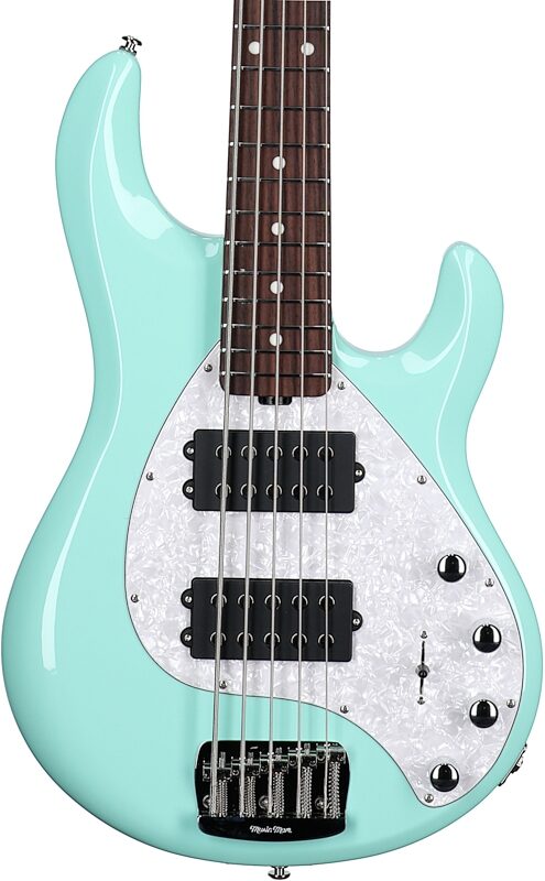 Ernie Ball Music Man StingRay 5 Special HH Electric Bass (with Case), Laguna Green, Body Straight Front