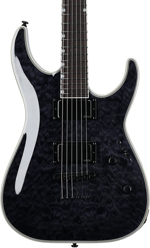 ESP LTD MH-1001NT Electric Guitar, See Thru Black, Body Straight Front