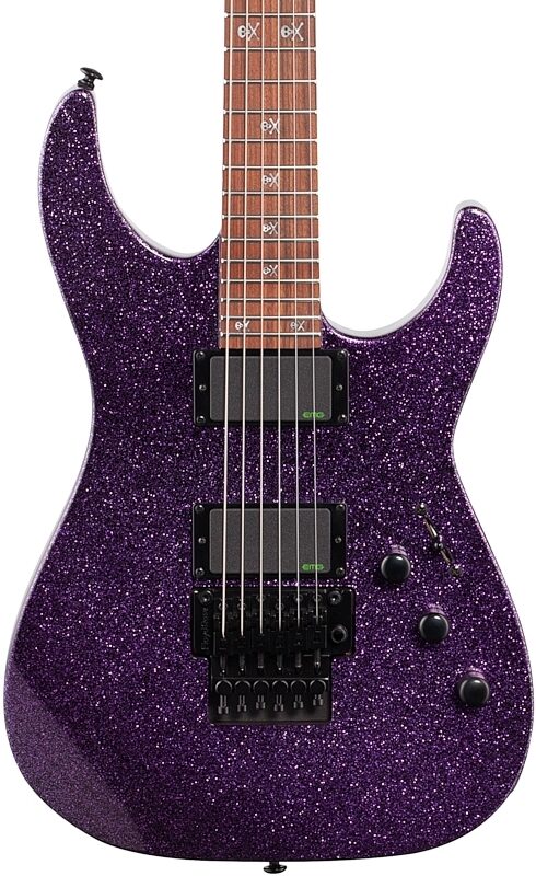 ESP LTD KH-602 Kirk Hammett Signature Electric Guitar (with Case), Purple Sparkle, Body Straight Front