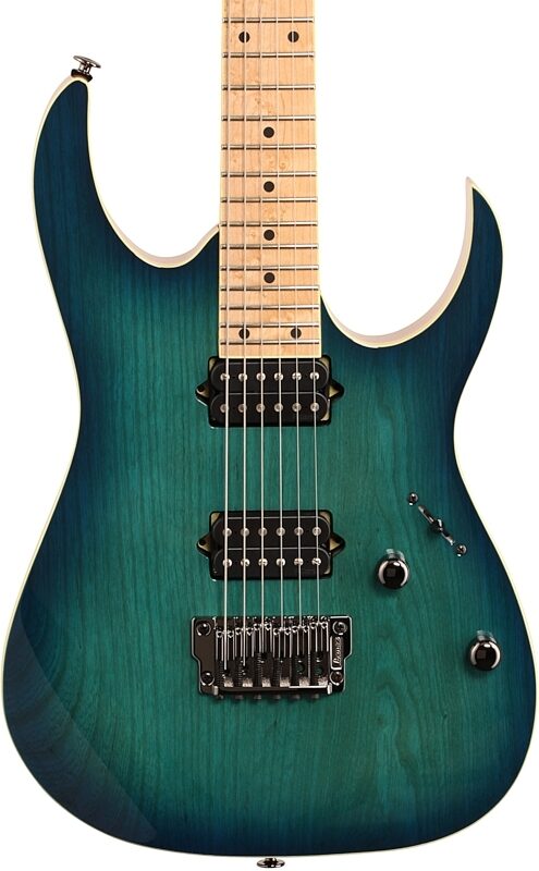 Ibanez Prestige RG652AHMFX Electric Guitar (with Case), Nebula Green Burst, Body Straight Front