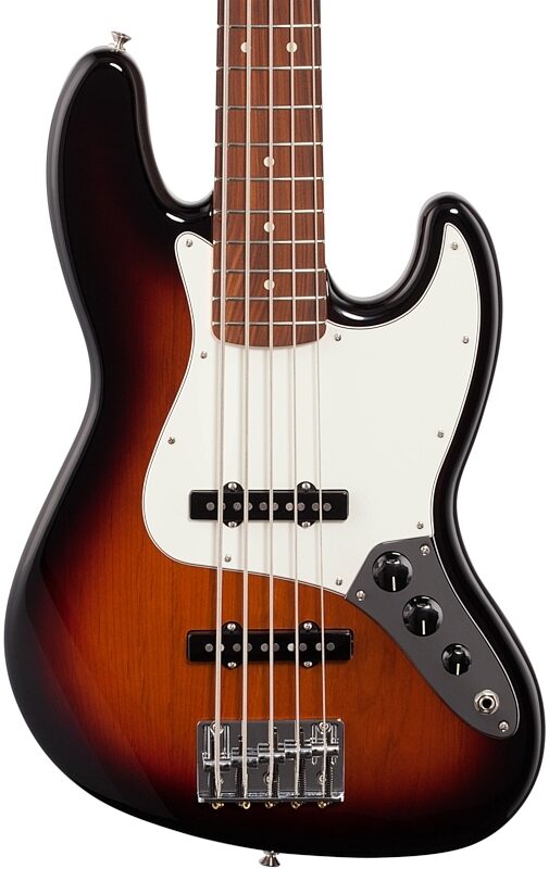 Fender Player Jazz Bass V Pau Ferro, 5-String, 3-Color Sunburst, Body Straight Front