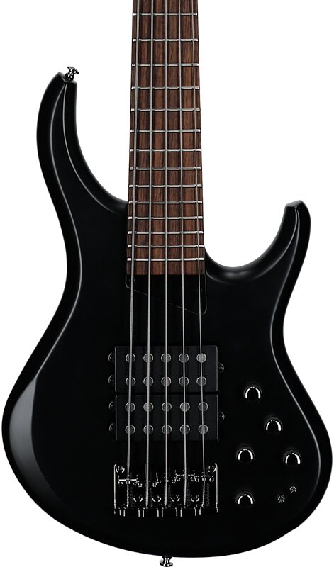 MTD Kingston Super 5 Electric Bass, 5-String (with Laurel Fingerboard), Black, Body Straight Front