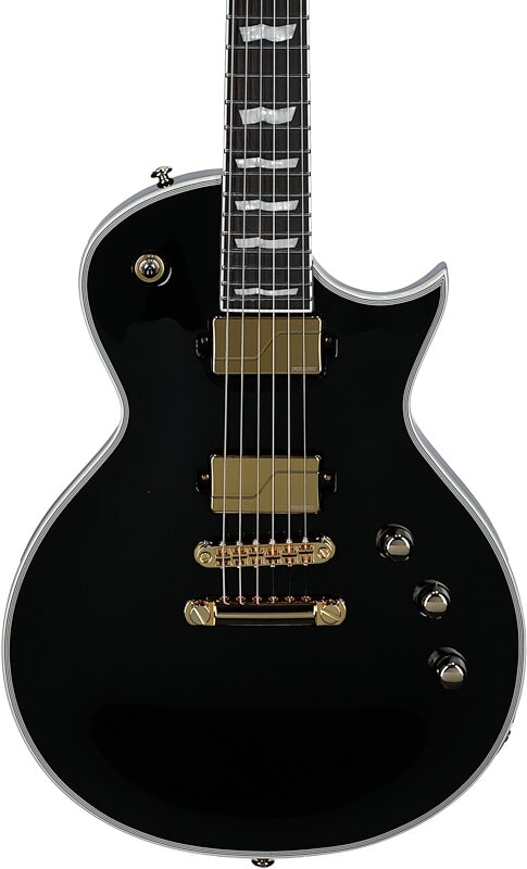ESP LTD Deluxe EC-1000 Fluence Electric Guitar, Black, Body Straight Front