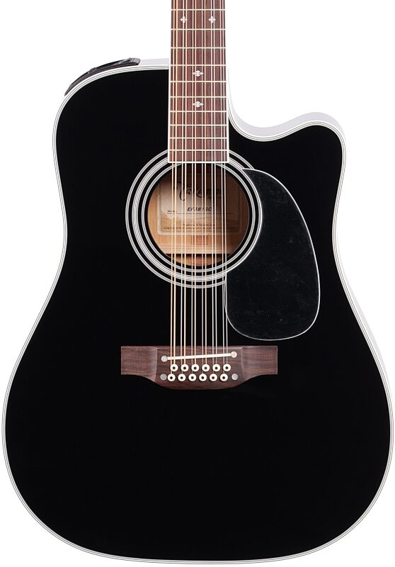 Takamine EF381SC Acoustic-Electric Guitar, 12-String (with Case), Black, Body Straight Front