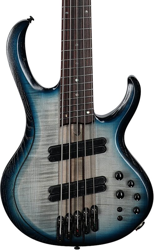 Ibanez BTB705 Bass Workshop Multi-scale Electric Bass, Cosmic Blue Burst, Body Straight Front