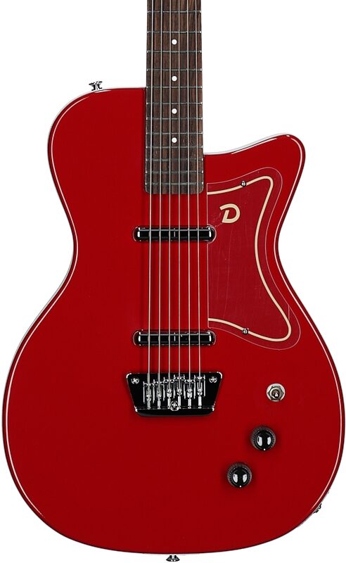 Danelectro '56 Baritone Electric Guitar, Red, Body Straight Front