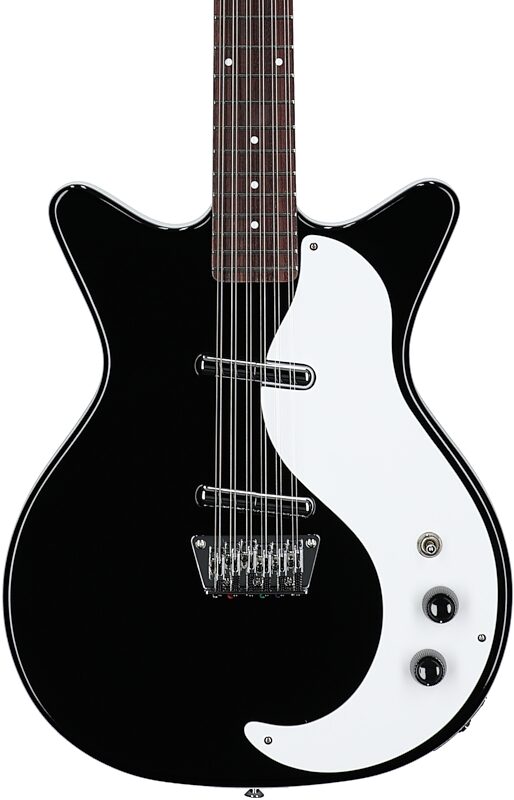 Danelectro 59 Electric Guitar, 12-String, Black, Body Straight Front