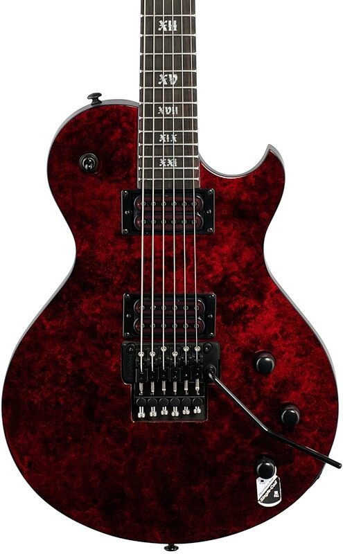 Schecter Solo II Apocalypse Electric Guitar, Red Reign, Floyd Rose Bridge, Body Straight Front