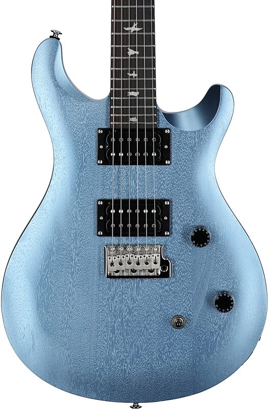 PRS Paul Reed Smith SE CE24 Standard Satin Electric Guitar (with Gig Bag), Ice Blue Metallic, Body Straight Front